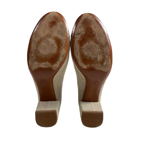 Tory Burch Women’s Natural Gold Tejus Lizard Print Heels Sz 9M - - Picture 8 of 10